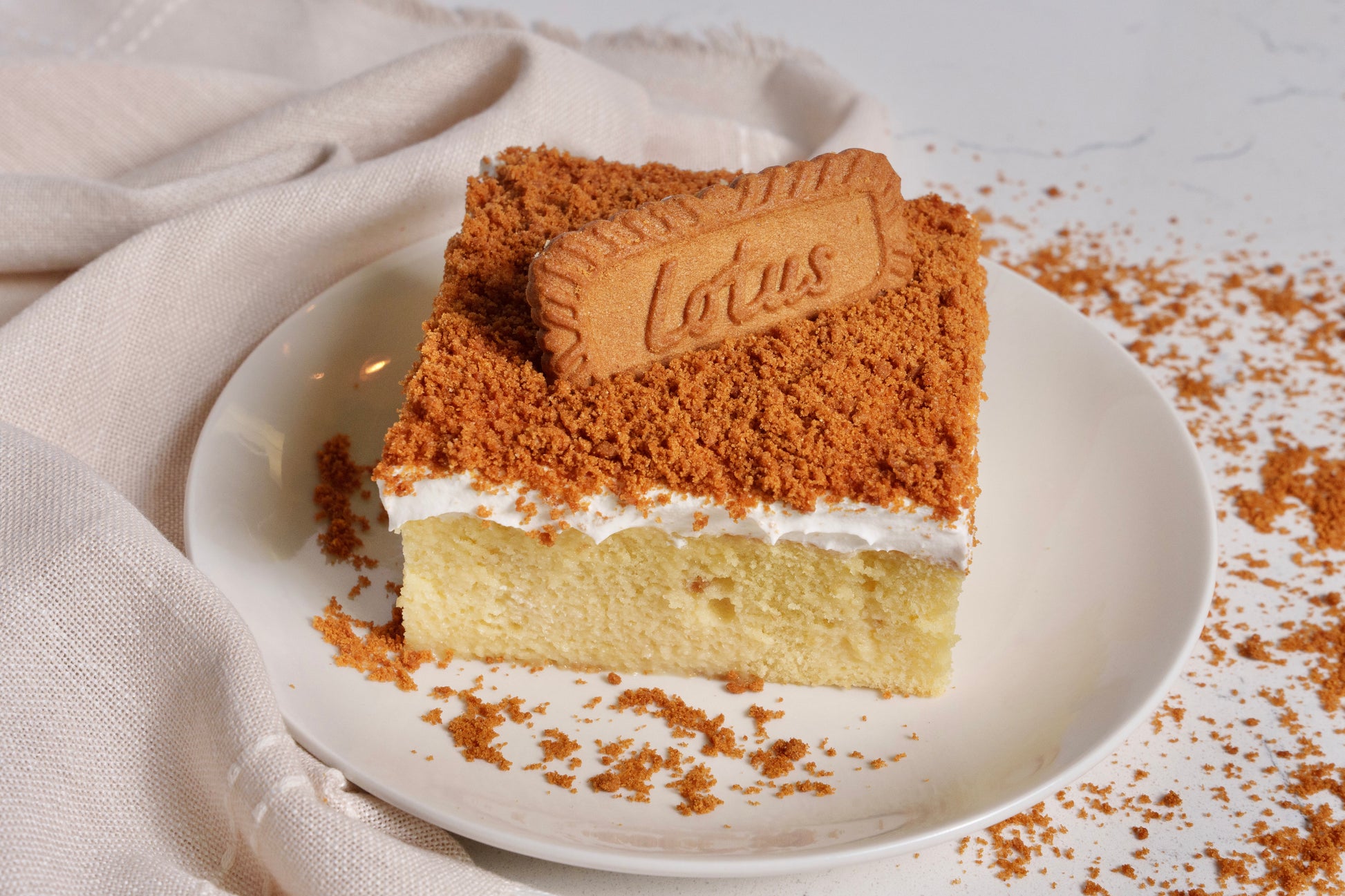 Biscoff Lotus Tres Leches Cake